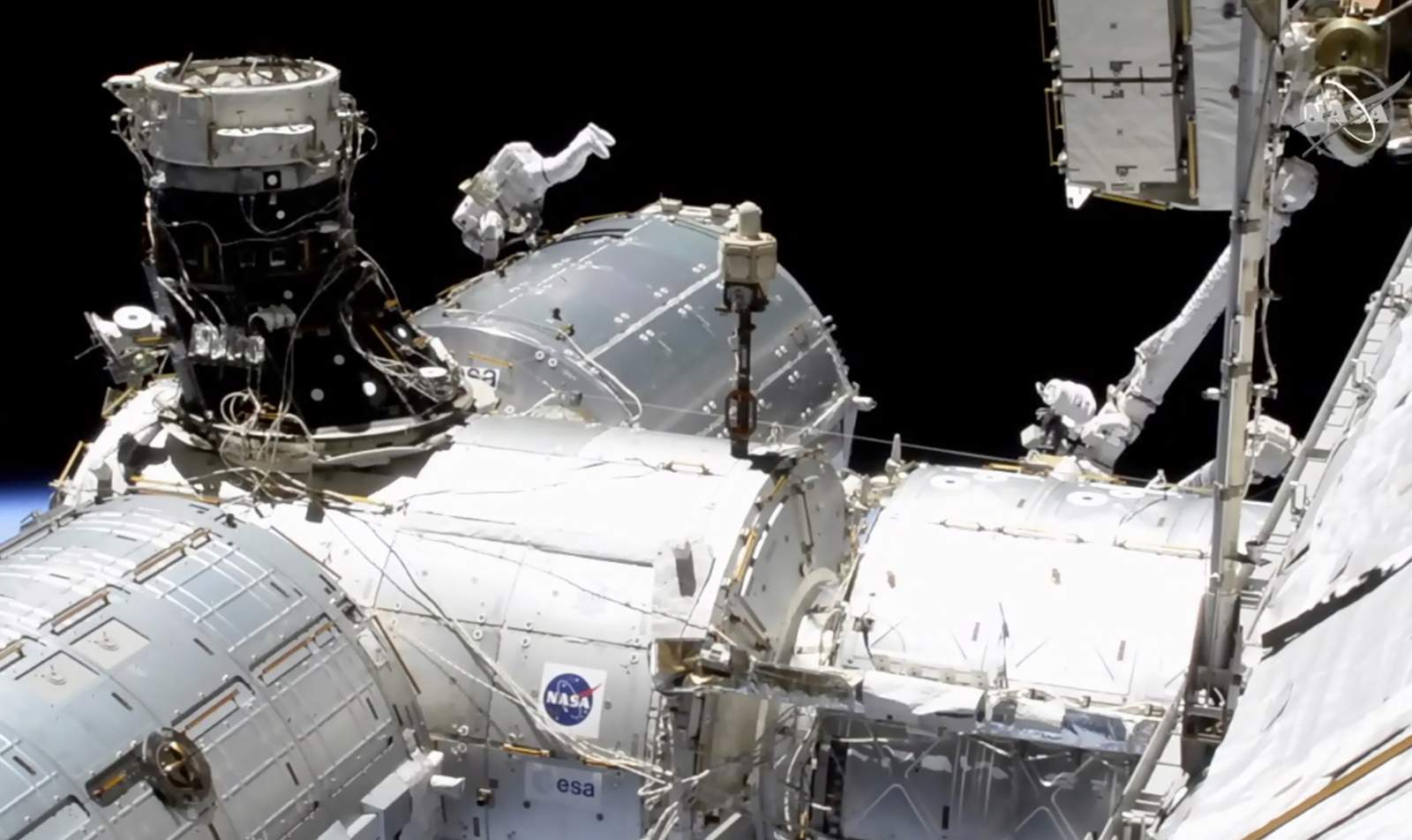 Two ISS astronauts conduct year’s second spacewalk